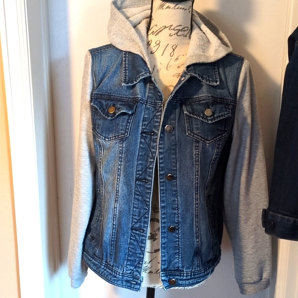 Van Gogh Starry Night jean jacket with hood - Picture 3 of 5